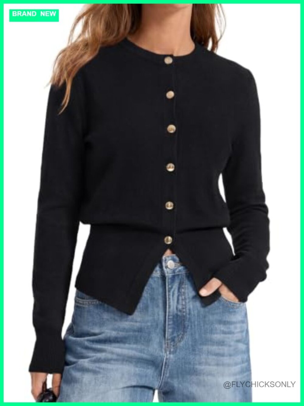Women's Knit Button Front Cardigan Sweater Long Sleeve Lightweight Fall